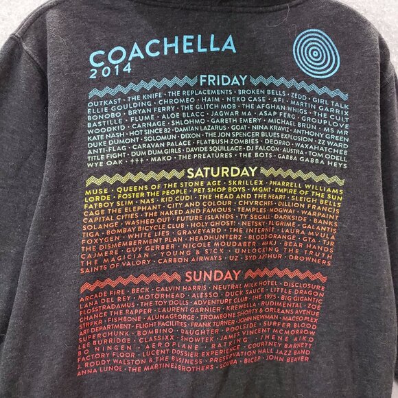 Coachella Women Sweatshirt‎ Small Gray 2014 Music Festival Full Zip Hoodie - Picture 8 of 9